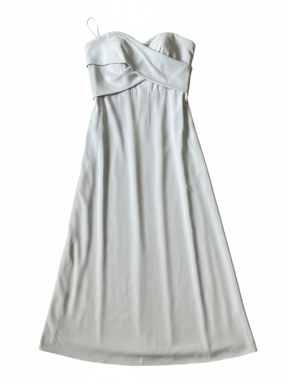 Amsale GB217P Strapless Draped Crepe Gown New Ice Size 20 - Picture 3 of 9